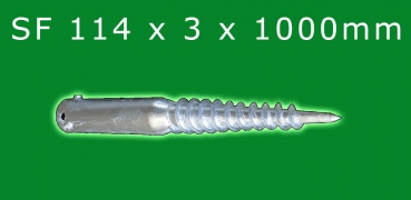 Schraubfundament - Rohr mit 4 Mutern - Ø114mm